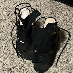 Call It Spring Black Strappy Sandals